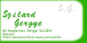 szilard gergye business card